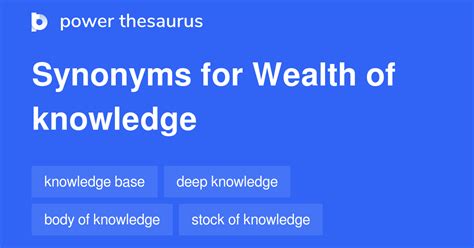 wealth of knowledge synonym